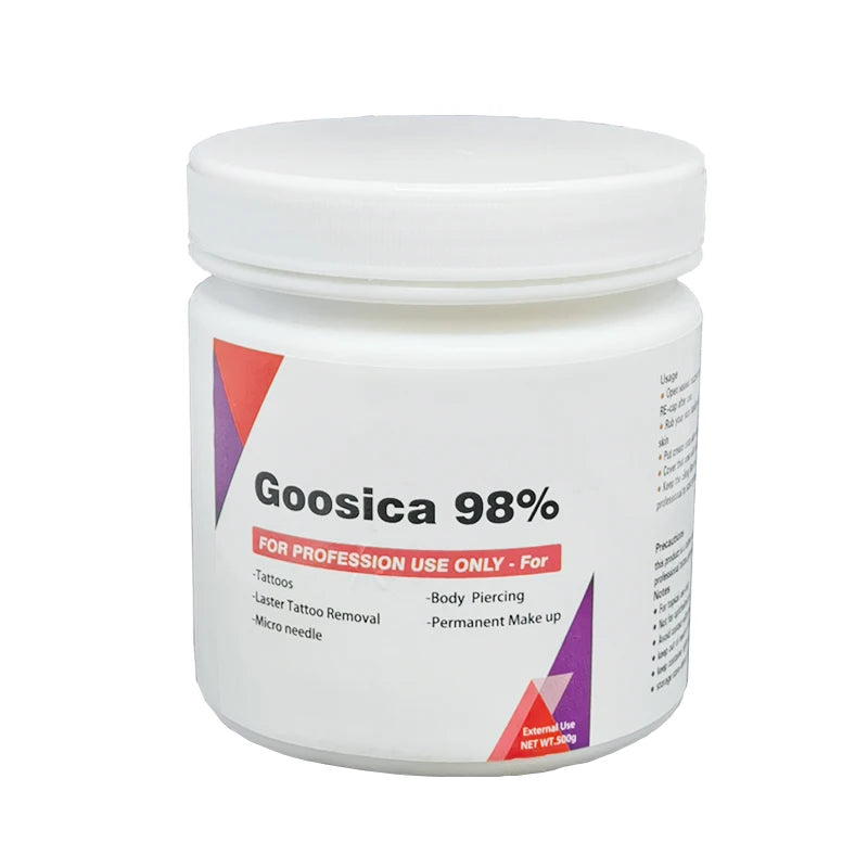 New 98% Goosica Tattoo Cream for Permanent Makeup Body Face Beauty Microblading Piercing Auxiliary Cream 500g