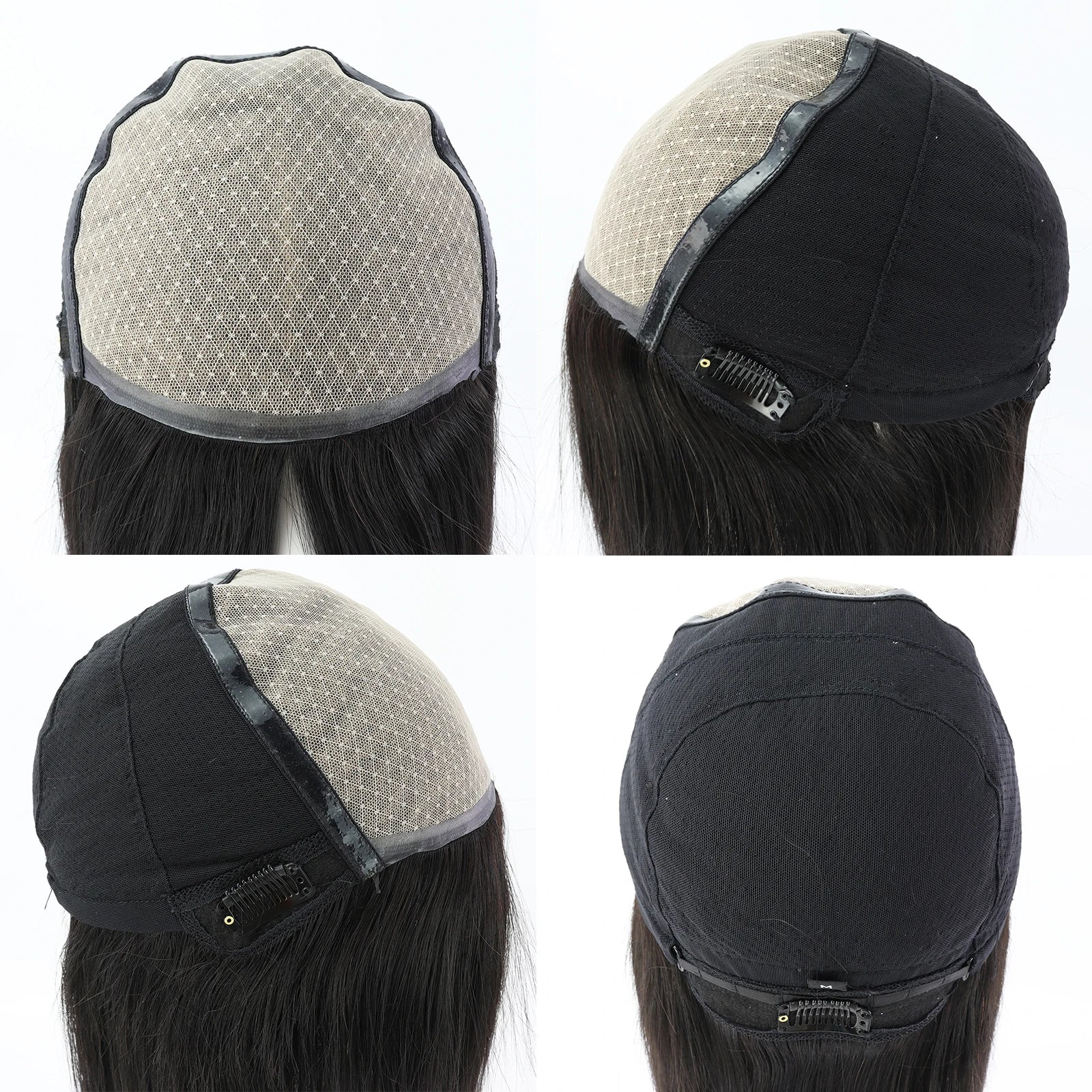 Women Silk Top Full Lace Wig with PU Front Layer Virgin European Human Hair Wig 6x6" Silk Base Wigs with Elastic Net Wear to go