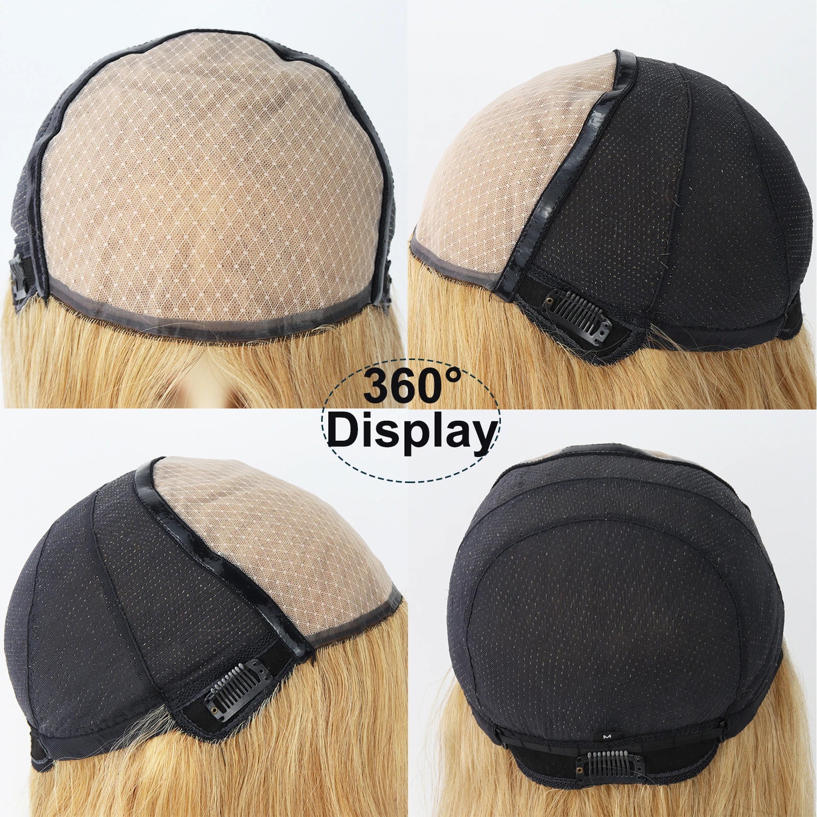 Silk Top Wig with PU Around #27 Honey Blonde Hair Real Remy Human Hair Wig for Women 6x6 Silk Base Wig With Clips in Elastic Net
