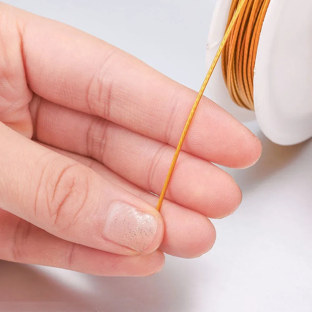 1 Roll/lots 0.3-1.0mm Resistant Strong Line Stainless Steel Wire Tiger Tail Beading Wire For Jewelry Making Finding454