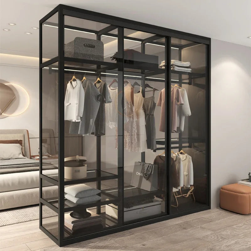 Living Room Bedroom Closet Storage Clothes Cupboard System Wardrobe Display Modern Minimalist Guarda Roupa Trendy Furniture