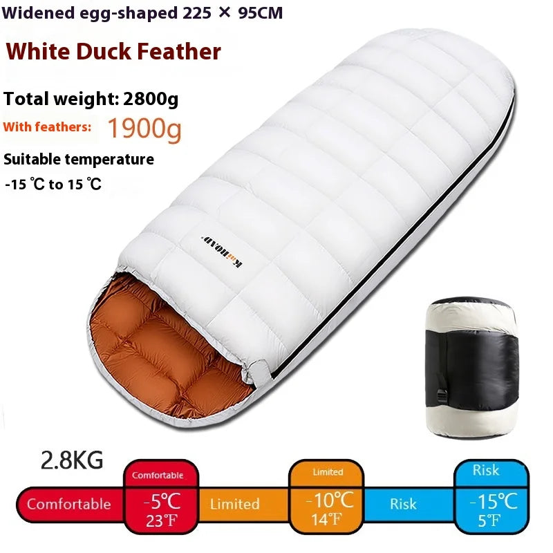 Lohascamping Down Sleeping bag Machine washable Ultralight 3 Season Sleeping Bags for home Traveling Camping sleeping bag