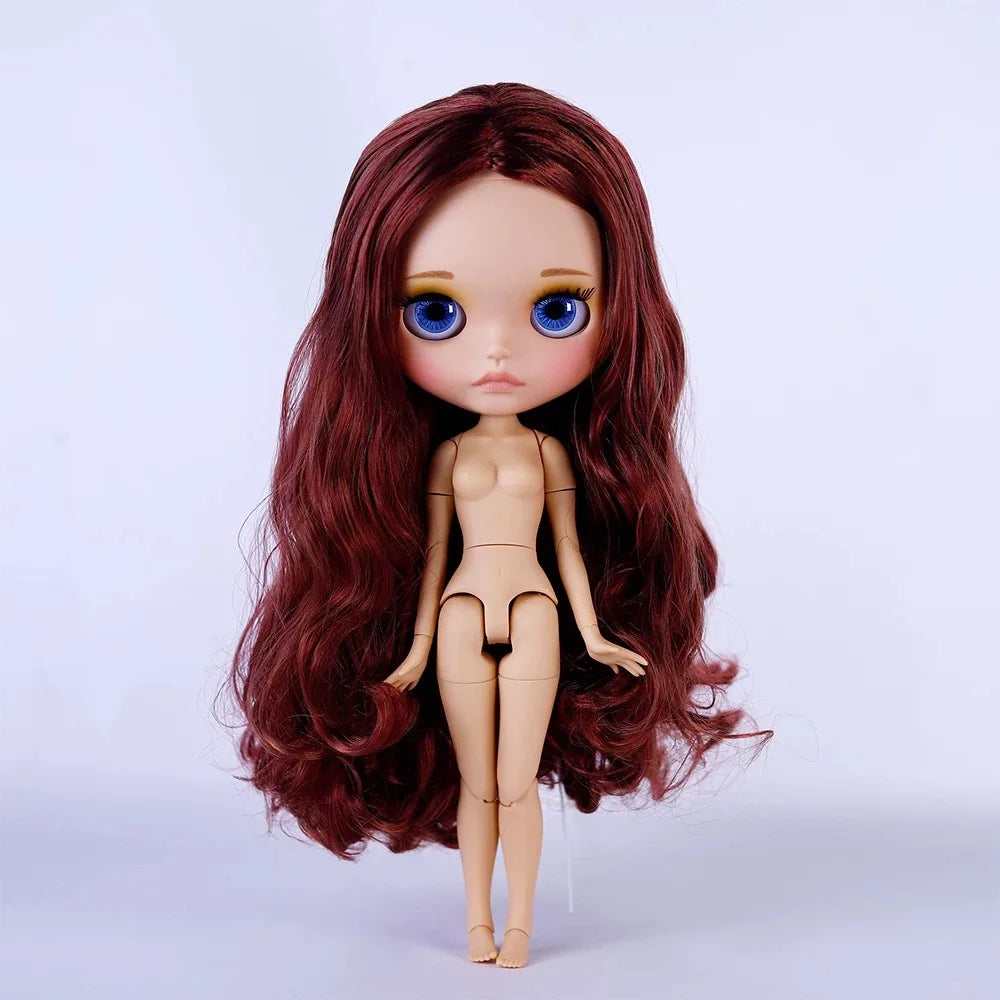 ICY DBS Blyth 30cm Doll Tan Skin Matte Face Glossy Face Pouting Lips 19 Joints Body Doll DIY Makeup Costume Doll Girls Gift Toy