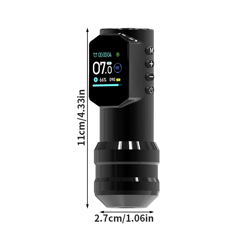 Large Color Screen Digital Display YILONG Wireless Tattoo Pen New Permanent Makeup Tattoo Machine with 1500MAH Power Tattoo Gun
