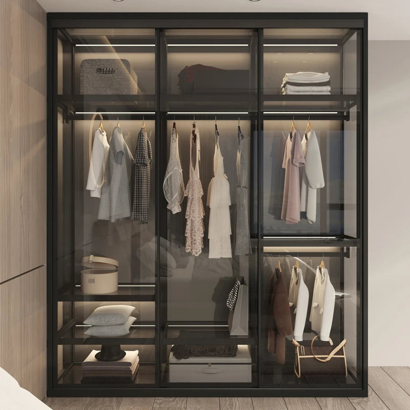 Living Room Bedroom Closet Storage Clothes Cupboard System Wardrobe Display Modern Minimalist Guarda Roupa Trendy Furniture