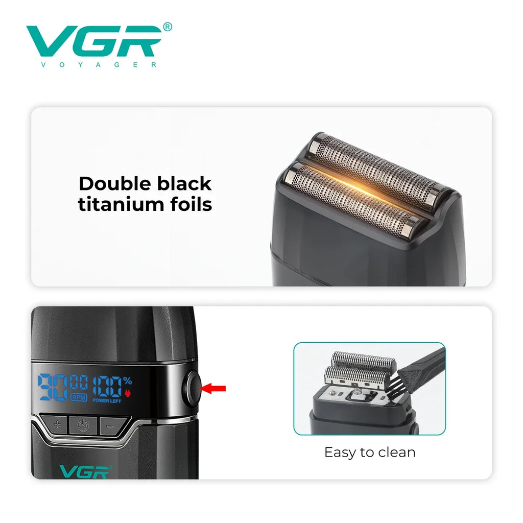 VGR Hair Trimmer Professional Shaver Adjustable Hair Clippers Cordless Hair Cut Machine Metal Trimmer for Men V-003 V-906 V-308