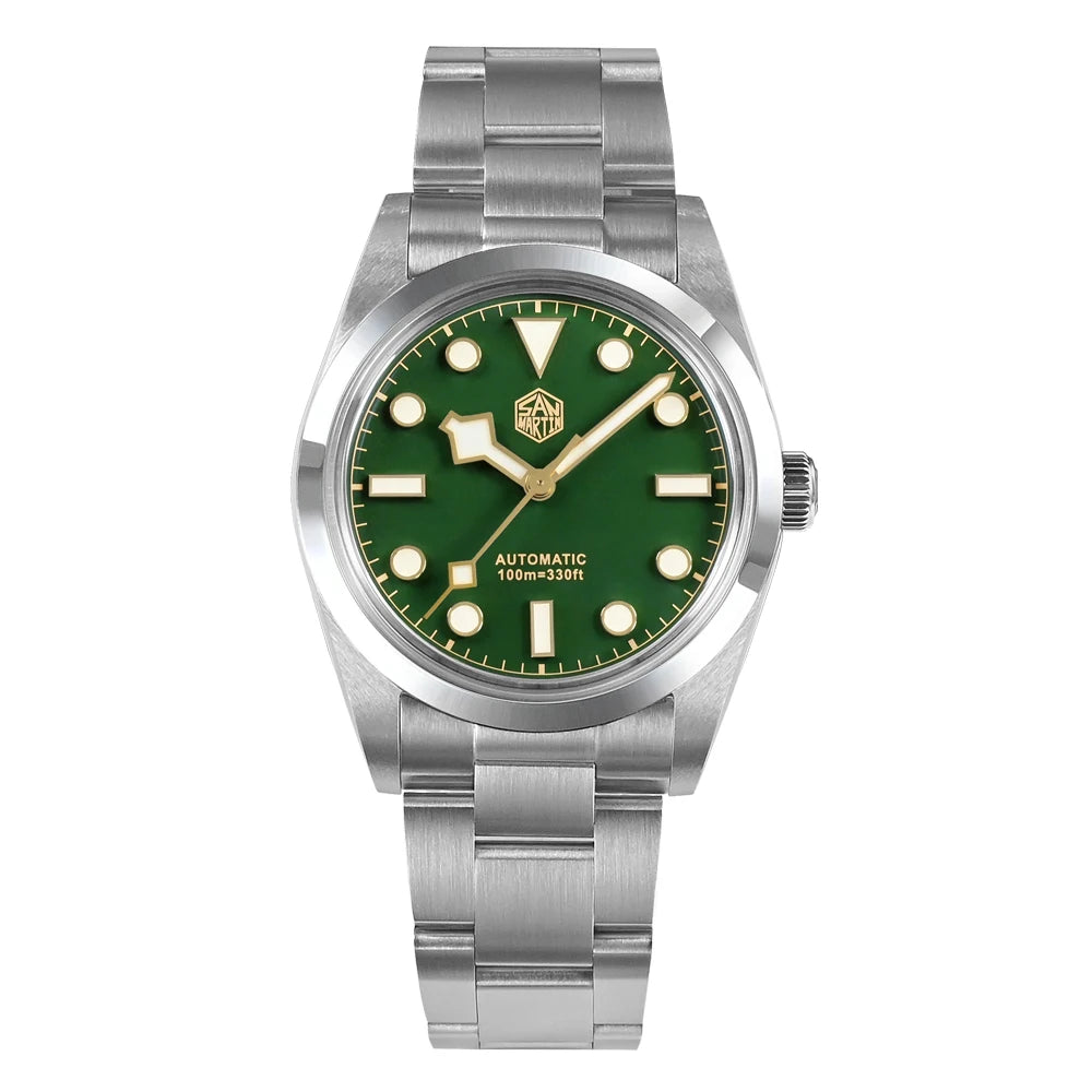 San Martin 36mm Explore Mechanical Watch For Men Watches Relogio Automático Sapphire Sport Snowflake Luminous 10Bar SN0021B-3