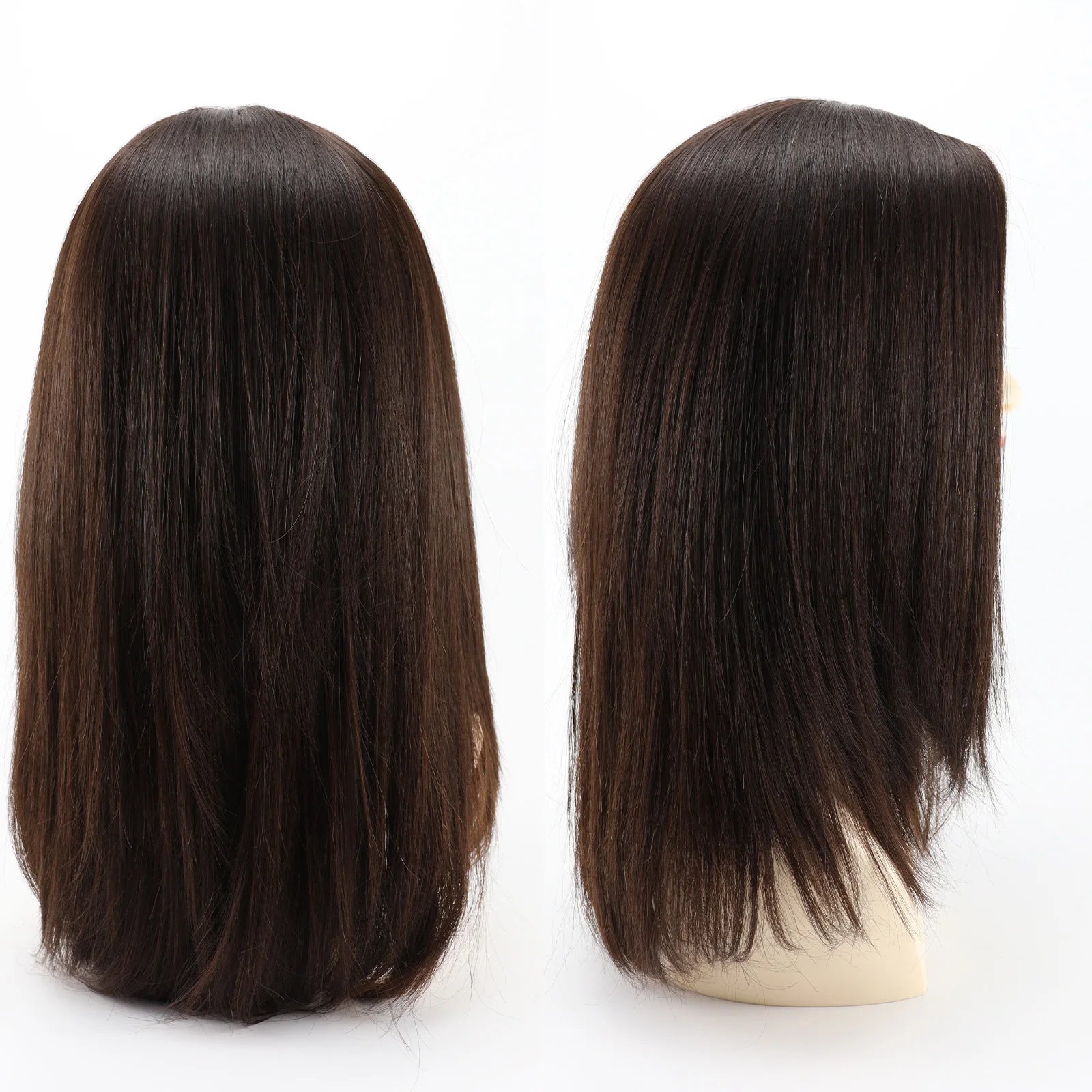 Kosher Wig Real Unprocessed Virgin Human Hair Silk Base Soft Breathable Jewish Wig Sheitel with Clips in Layered for Women
