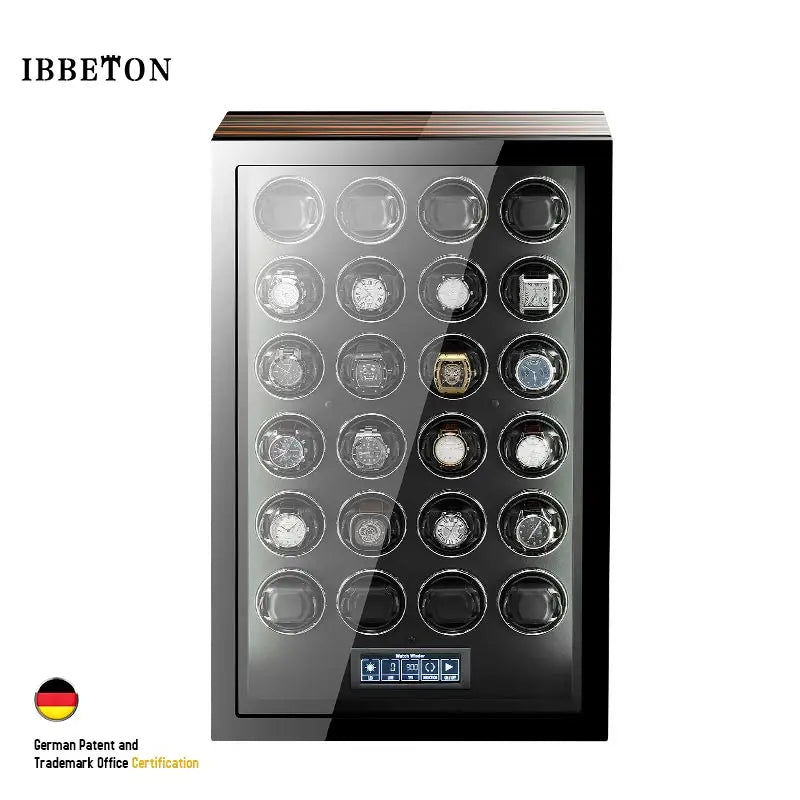 Luxury Automatic Watch Winder 2 4 6 9 12 24 Watches with Mabuchi Motor LCD Touch Screen and Remote Control Watch Storage Box