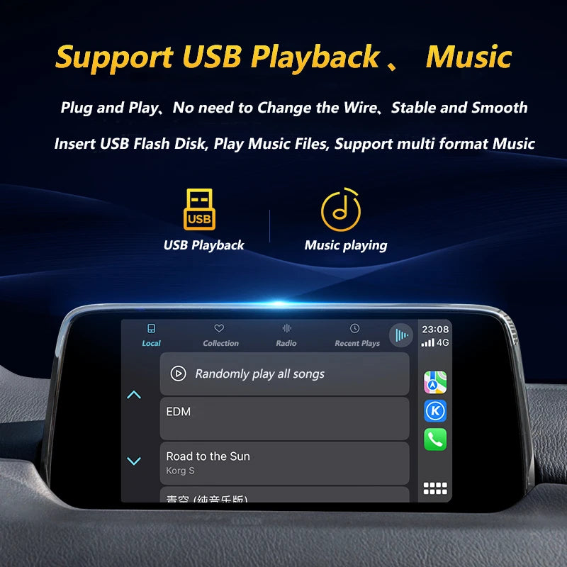 2024 New Upgrade P2 CarPlay Android Auto USB Adapter Hub OEM for Retrofit Mazda 2 3 6 CX30 CX5 CX8 CX9 MX5 Miata TK78669U0C Kit