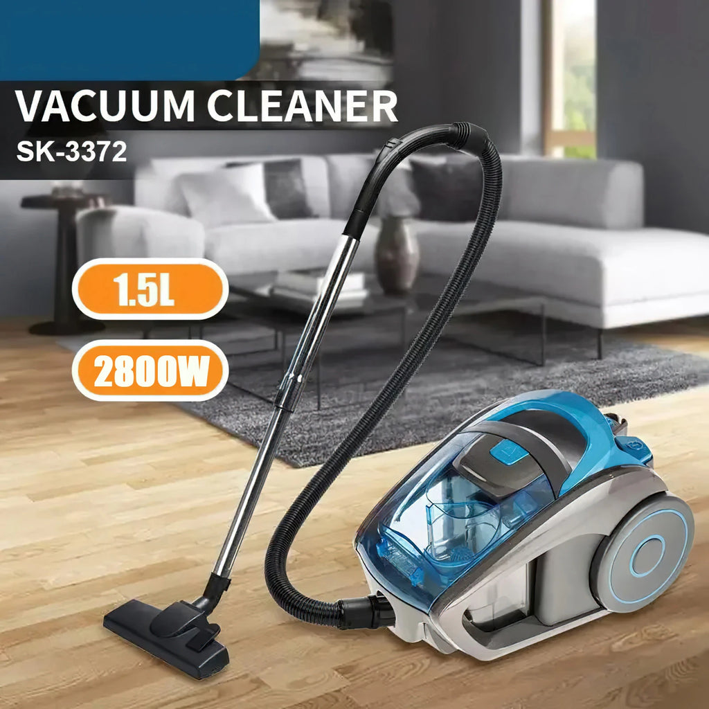 2800W 15000PA Bagless Canister Vacuum Cleaner,  Multi-Cyclonic Filtration, Corded for Hard Floors/Carpets/Pet Hair