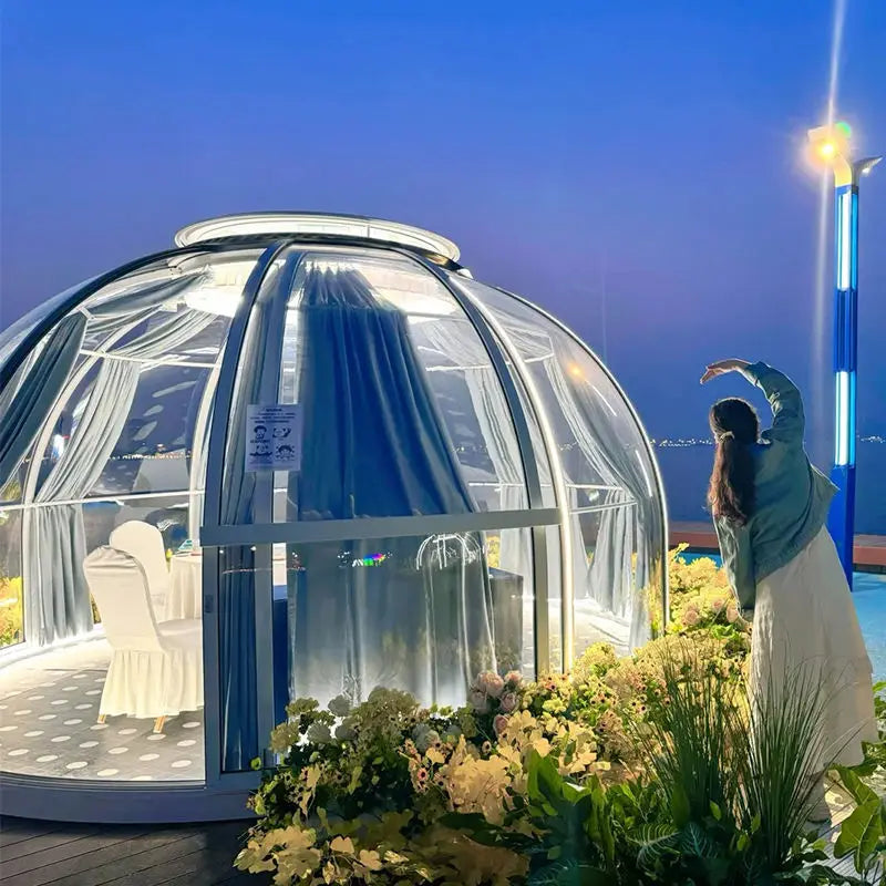 Bubble Tent Transparent Starry Sky Igloo Dome for Camping Waterproof PC Material Perfect for Family Adventures&Stargazing Nights