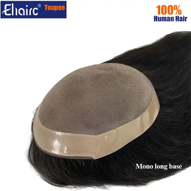 Customized 180% Density Mono Base Men Toupee  Long Wig For Men Men's Wigs Durable Male Hair Capillary Prosthesis Man Wig