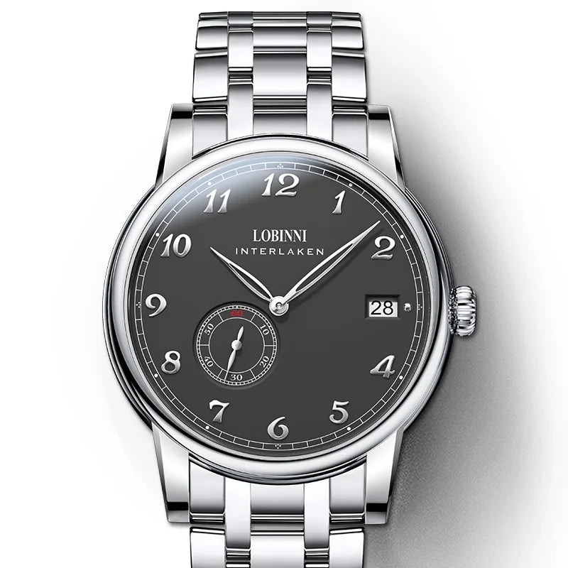 Lobinni Hangzhou 5000A Micro-Rotor Movement Men Automatic Watches Menchical Male Ultra-Thin Mens Wristwatch Business 1888