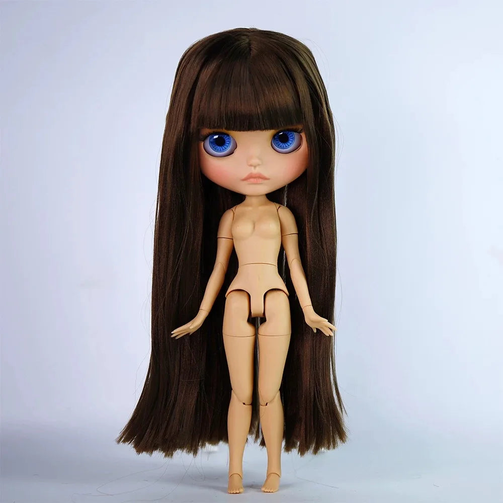 ICY DBS Blyth 30cm Doll Tan Skin Matte Face Glossy Face Pouting Lips 19 Joints Body Doll DIY Makeup Costume Doll Girls Gift Toy
