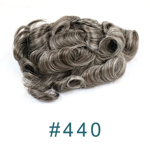 100% Human Hair Ombre Honey Brown Men's Wig Capillary Prosthesis System Natural Hairline Durable Thin Skin Base Man Toupee