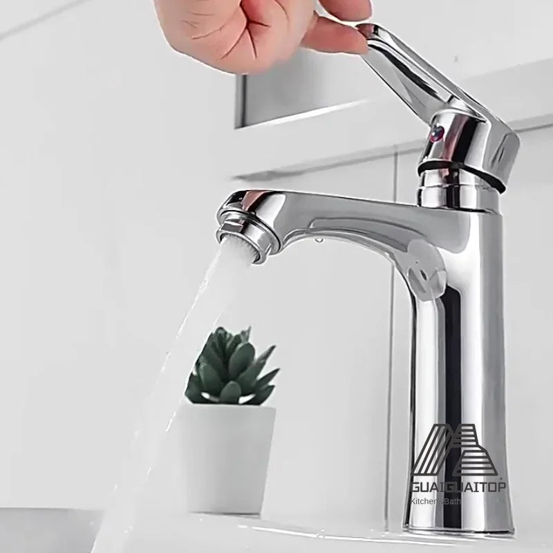 Bathroom Faucet Hot and Cold Water Outlet Bathroom Sink Faucet Water Outlet Washbasin Faucet Tap Bathroom Faucets Bags