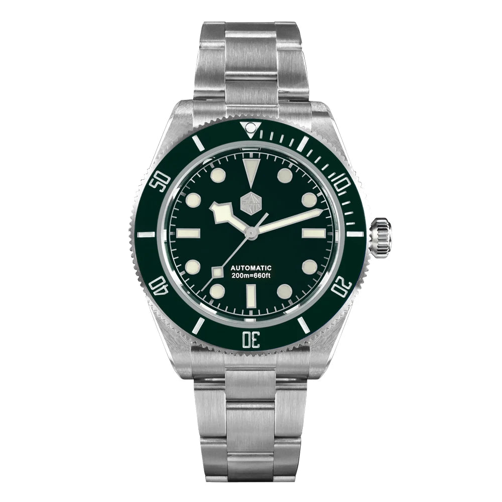 San Martin 40mm Vintage Diver Luxury Men Wristwatch Brand Classic BB58 PT5000 Automatic Mechanical Watches Sapphire 20Bar SN0008