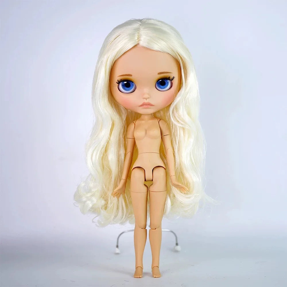 ICY DBS Blyth 30cm Doll Tan Skin Matte Face Glossy Face Pouting Lips 19 Joints Body Doll DIY Makeup Costume Doll Girls Gift Toy