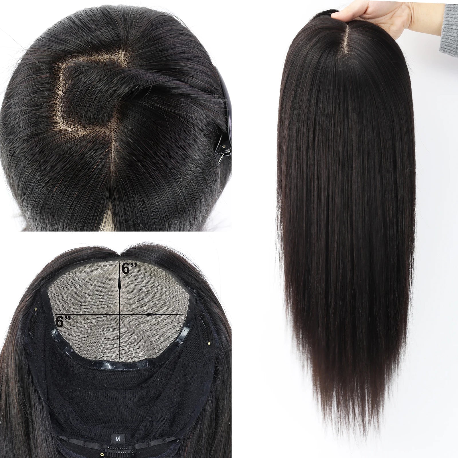 Women Silk Top Full Lace Wig with PU Front Layer Virgin European Human Hair Wig 6x6" Silk Base Wigs with Elastic Net Wear to go