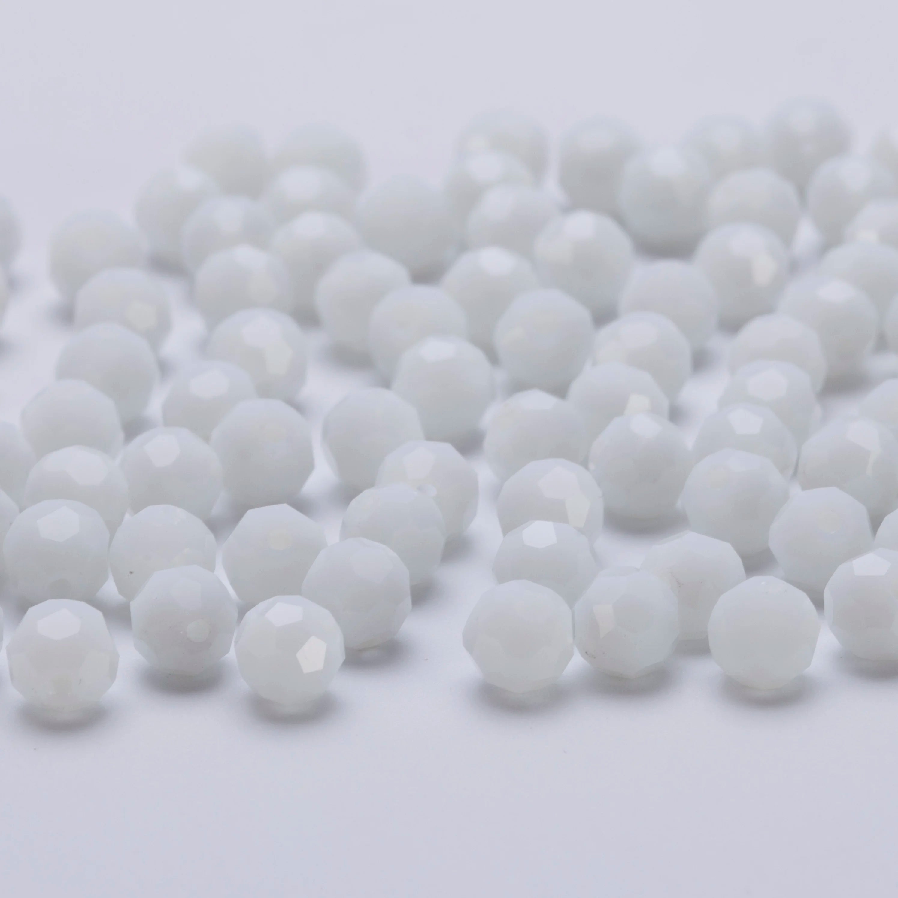 3 4 6 8mm Round Crystal Beads Faceted Transparent Glass Beads Loose Spacer Beads for Jewerly Making Needlework Bracelet Necklace