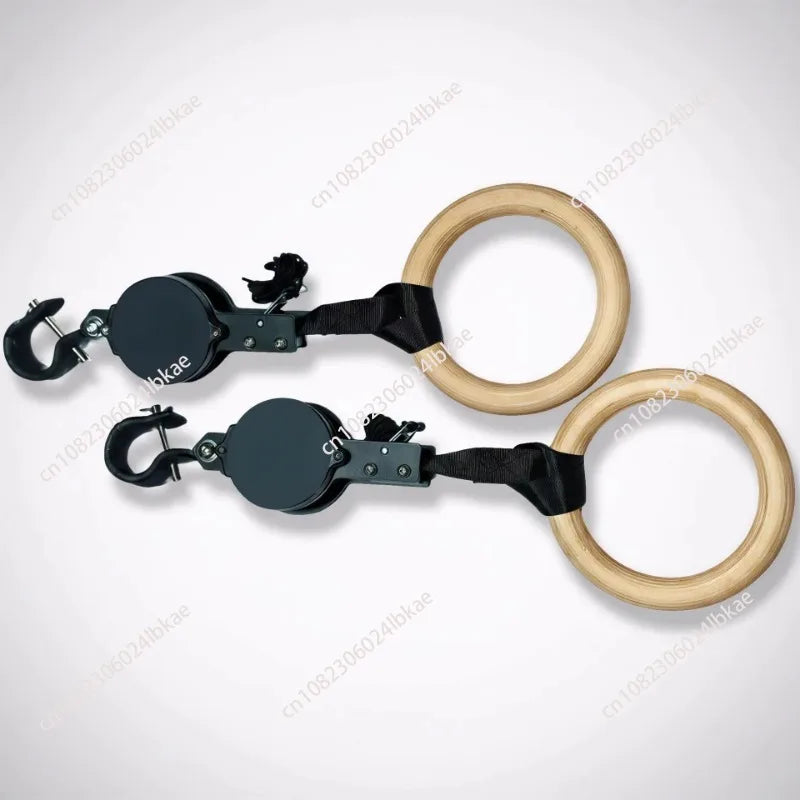 Weight fitness training gymnastics rings gym rings adjustable digital strap pull ring suit workout