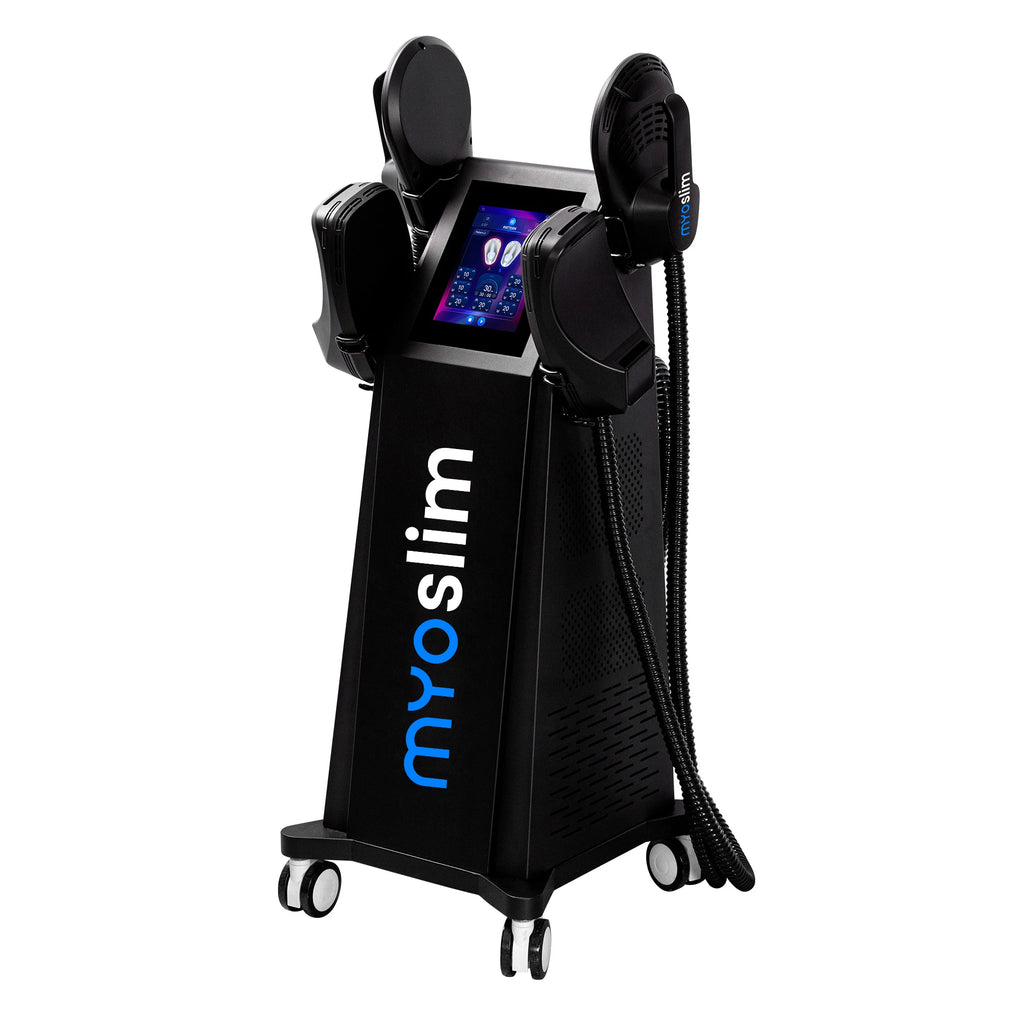 The Myoslim EMS 6500W High-Power 15T Vibration Fitness Equipment is Used For Muscle Shaping Fat Burning and Weight Loss.