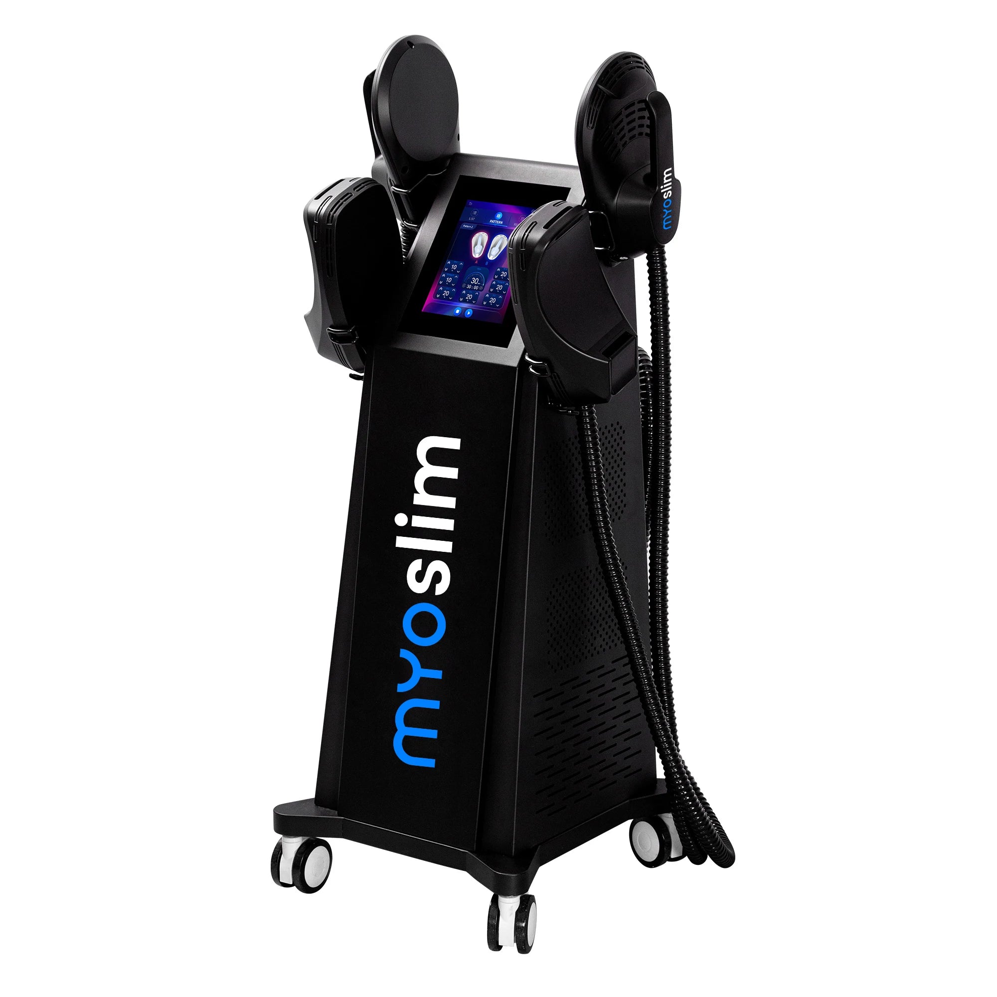 The Myoslim EMS 6500W High-Power 15T Vibration Fitness Equipment is Used For Muscle Shaping Fat Burning and Weight Loss.