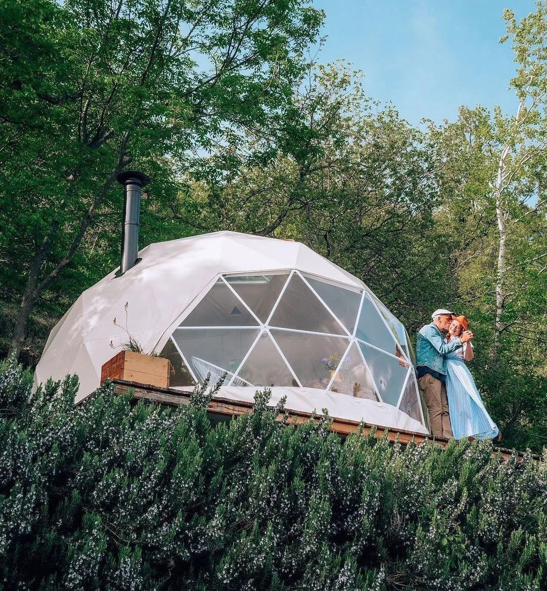 Trade Show Tent 6~9m Diameter Transparent Geodesic Luxury Dome Hotel Manor Tents Hotel Forest Glamping Round Dome Tent Outdoors