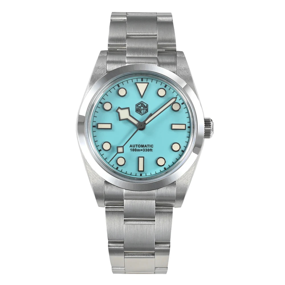 San Martin 36mm Explore Mechanical Watch For Men Watches Relogio Automático Sapphire Sport Snowflake Luminous 10Bar SN0021B-3