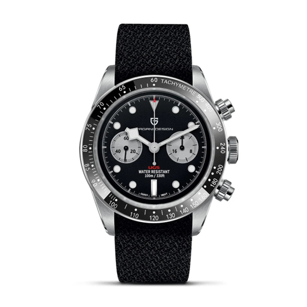 PAGANI DESIGN 2026 New Retro Men's Watches Luxury Quartz Wristwatches Chronograph AR Sapphire Mirror Watch For Man ceramic Bezel