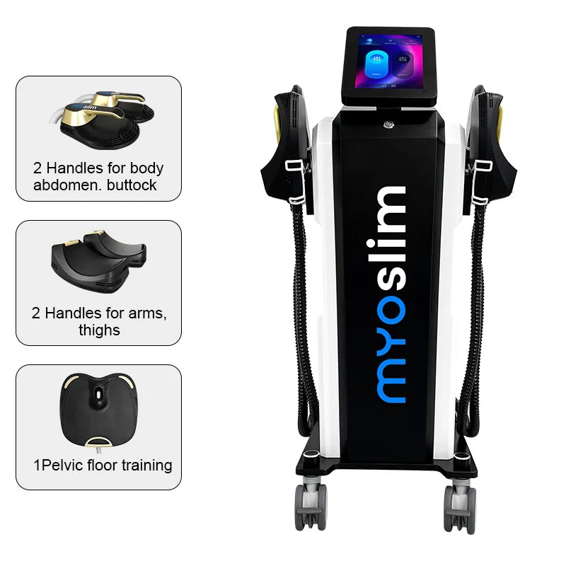 6500W RF 15T 200HZ Myoslim Body Shaping Machine Muscle Growth Fat Burn High-Intensity Electromagnetic Stimulator