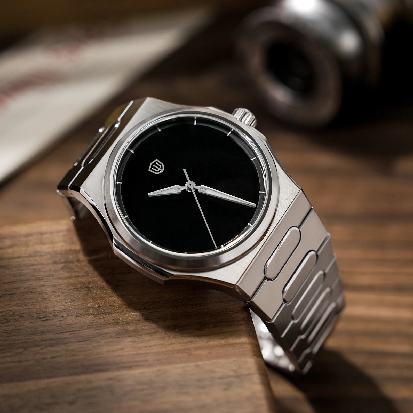 Watchdives Premier WD0016B Men Watch Square-Block Faceted Dial Original Design Luxury Watches VH31 Sweep Second Quartz Movement