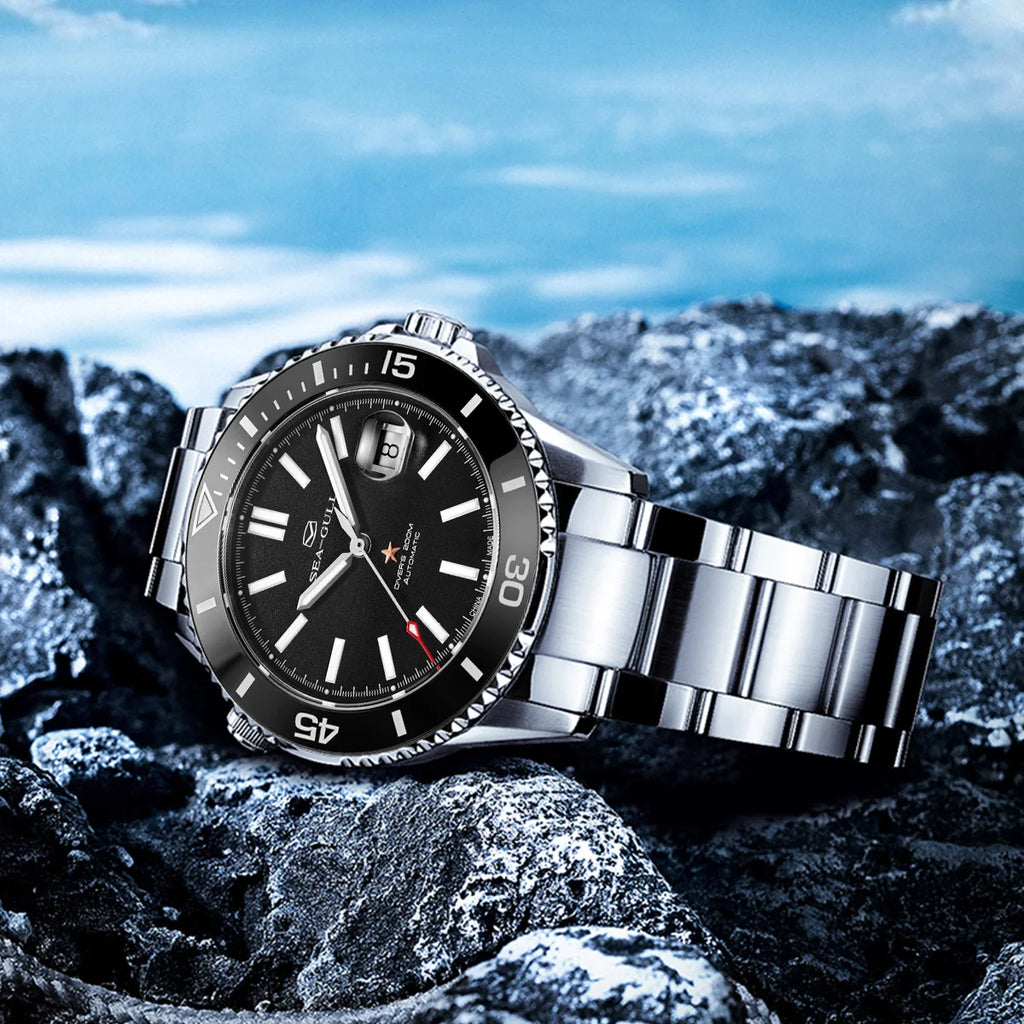 Seagull Ocean Series Watch for Men Luxury Diving Watches 200M Waterproof Ceramic bezel Sapphire Automatic Mechanical Watch 1201