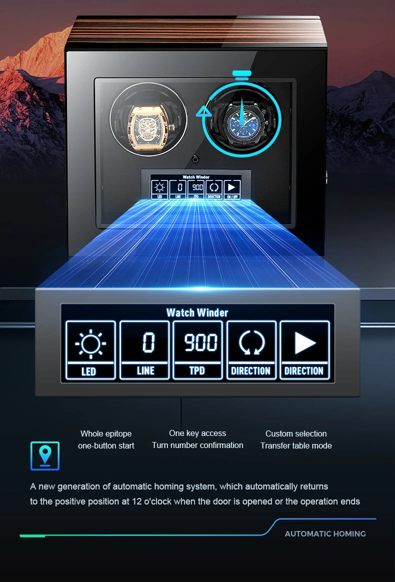 Luxury Automatic Watch Winder 24 Watches with Mabuchi Motor LCD Touch Screen and Remote Control Watch Storage Box