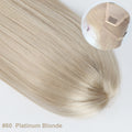 26" Platinum Blonde Full Lace Wig Human Hair for Women Brazilian Remy Human Hair Wig Straight with Baby Hair Lightest Color #60