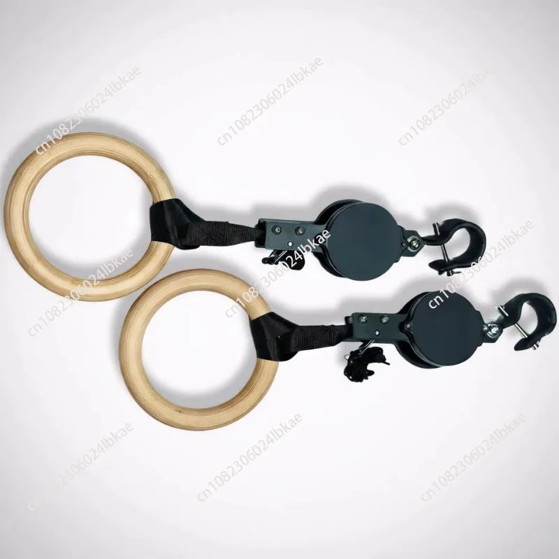 Weight fitness training gymnastics rings gym rings adjustable digital strap pull ring suit workout