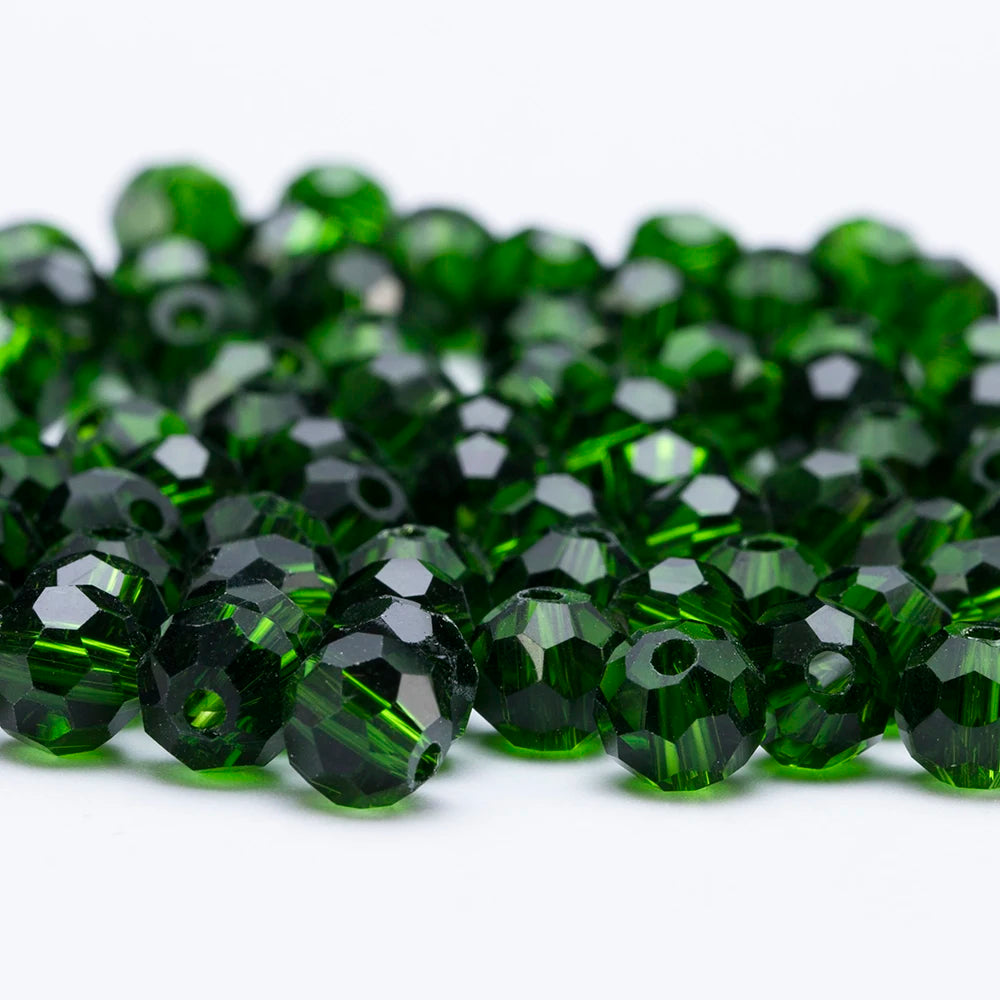 3 4 6 8mm Round Crystal Beads Faceted Transparent Glass Beads Loose Spacer Beads for Jewerly Making Needlework Bracelet Necklace