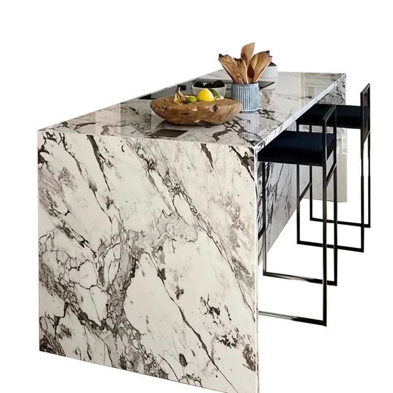 Any Size Custom Italian Minimalist Luxury Natural Marble Kitchen Island Dining Table Stone Top Modern Home Open Kitchen Table 13