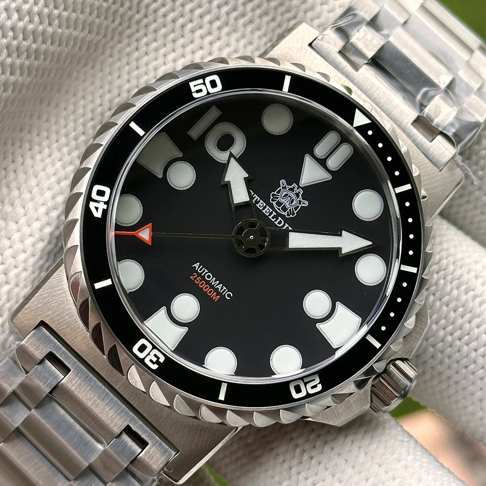 STEELDIVE Official SD1982 46.5mm Big Size Ceramic Bezel 25000M Waterproof Sapphire Glass Thick NH35 Automatic Mens Dive Watches
