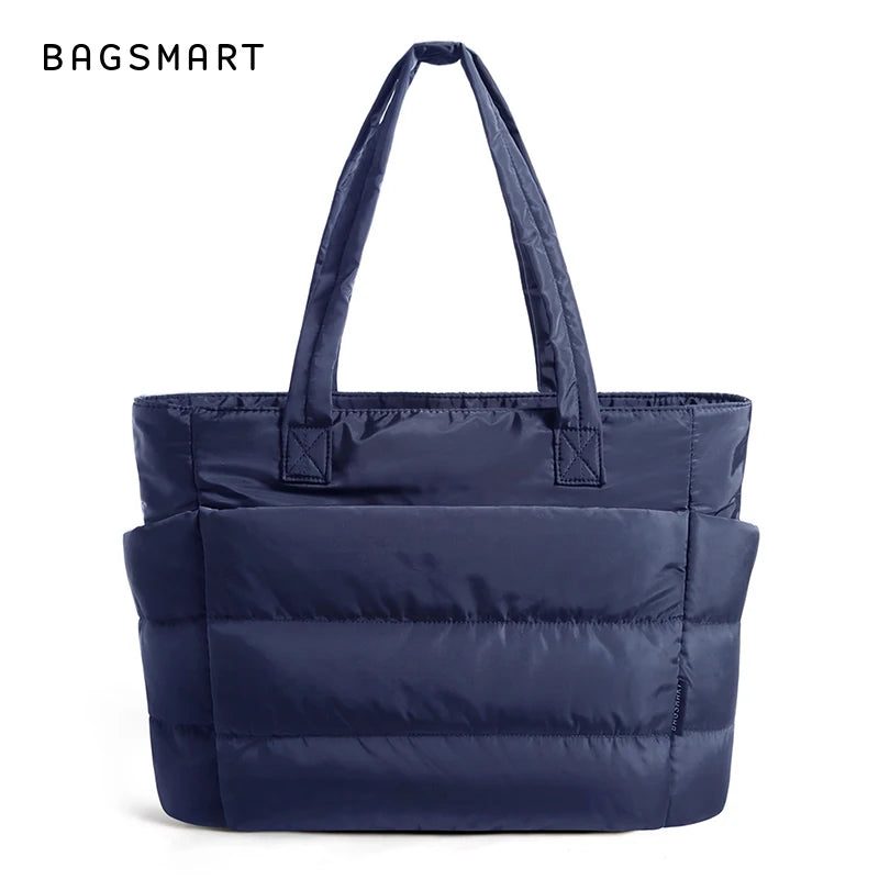 BAGSMART Tote Bag Puffy Padded Women's Bags Leisure Commuting Handbag Large Capacity Mommy Go Out Storage Organizer