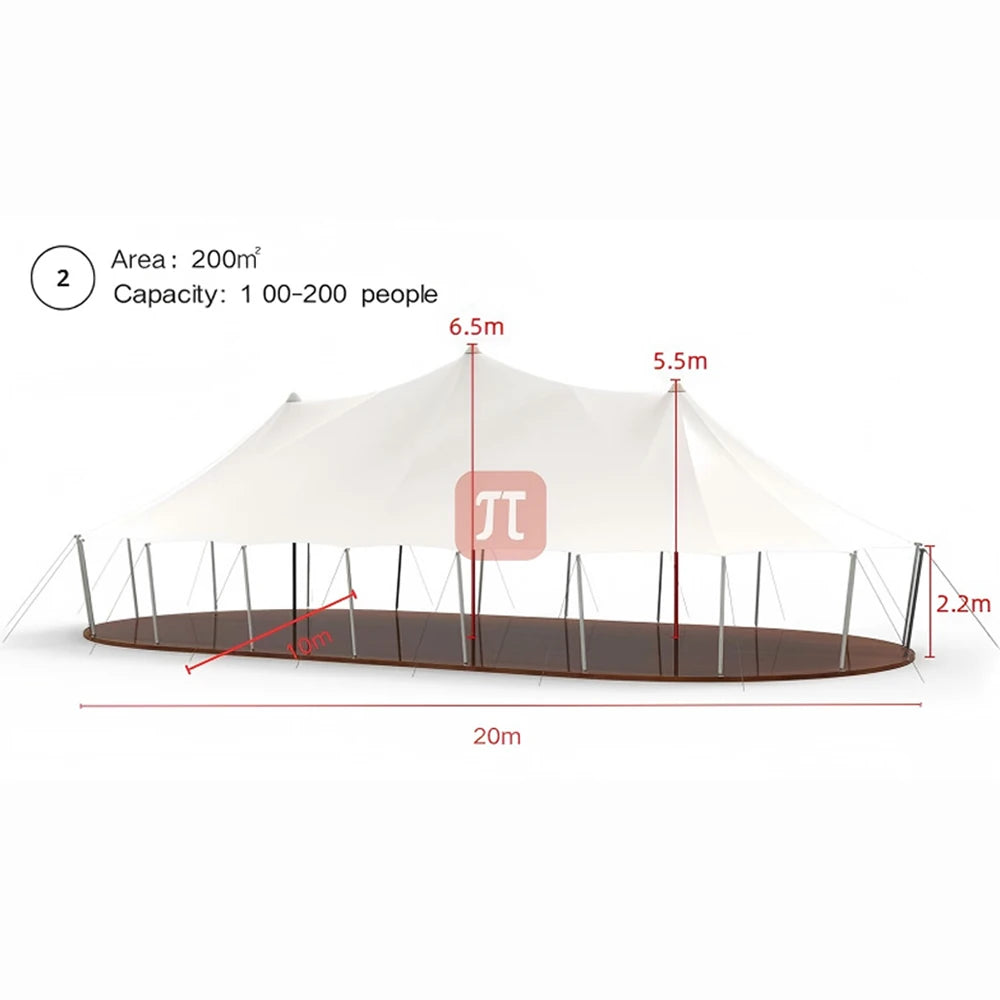 Outdoor Hotel Tent Camping Team Building Pole Tent Party Restaurant Resort Wedding Luxury Tent Hot Sale Wild Luxury Canopy Tent