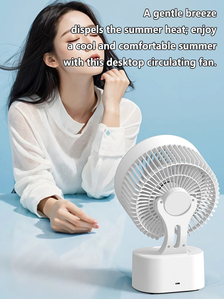 Lenovo Portable Rechargeable USB Wall Hanging Fan Remote Control Folding Shaking Head Fan with Nightlight Air Cooler Household