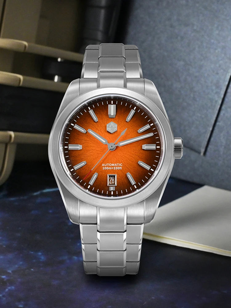 San Martin New 36mm Men Watch Miyota 9015 Chinese Original Design JianZhan Gada Mechanical Watches Waterproof Luminous SN0144