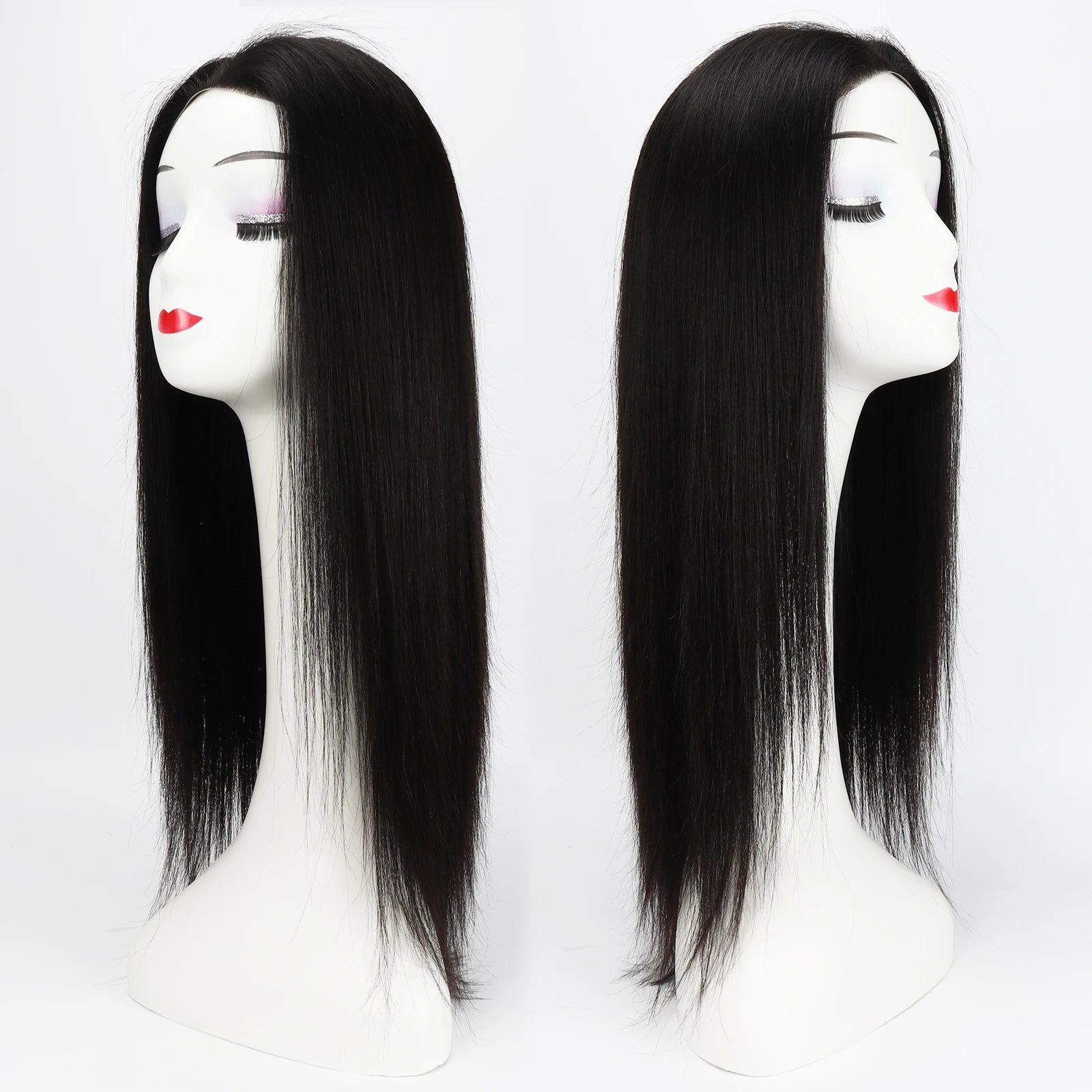 Silk Base Wig with PU Front Real Virgin European Human Hair Wig for Women Natural Hairline Lace Side 8x12cm Silk Base Wig