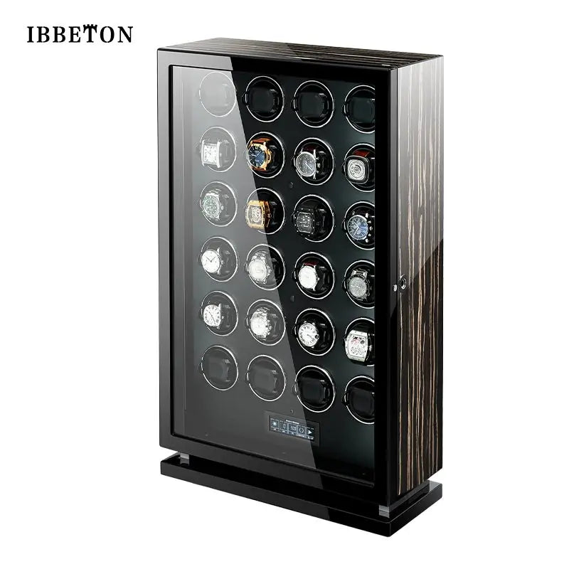 Luxury Automatic Watch Winder 2 4 6 9 12 24 Watches with Mabuchi Motor LCD Touch Screen and Remote Control Watch Storage Box