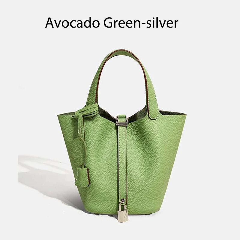 MENDY Women Bags Handbags Bucket Bag Real Leathe Fashion Tote Bag Genuine Leather Luxury Desginer Big Size Large Lady Hand Bags