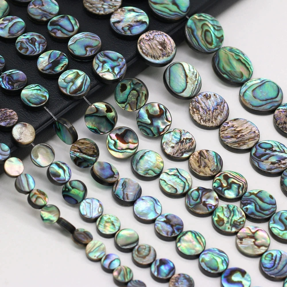 High Quality 5pcs Natural Shell Beads Coin Abalone Shell Loose Beads for Jewelry Making DIY Charms Necklace Bracelet Accessories