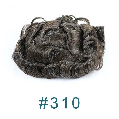 100% Human Hair Ombre Honey Brown Men's Wig Capillary Prosthesis System Natural Hairline Durable Thin Skin Base Man Toupee