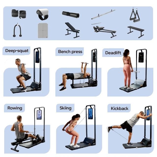 Smart Fitness Home Gym Workout All in One Personalized Trainer Gym Fitness Equipment Full-body Workout Digital Intelligence